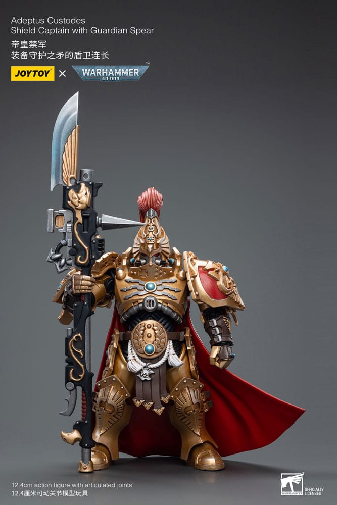 SU ORDINAZIONE Warhammer 40k Action Figure 1/18 Adeptus Custodes Shield Captain with Guardian Spear 12 cm ESAURITO