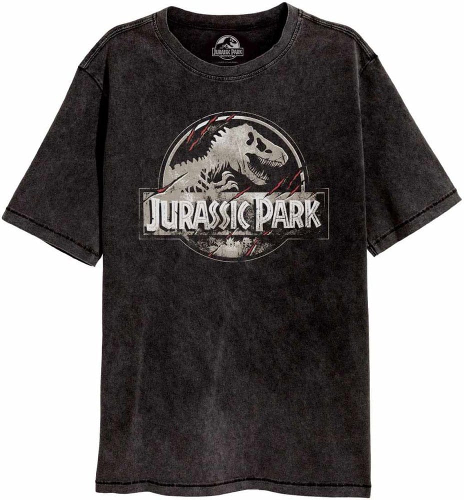 MADE TO ORDER Jurassic Park T-Shirt Scratched Logo Size L