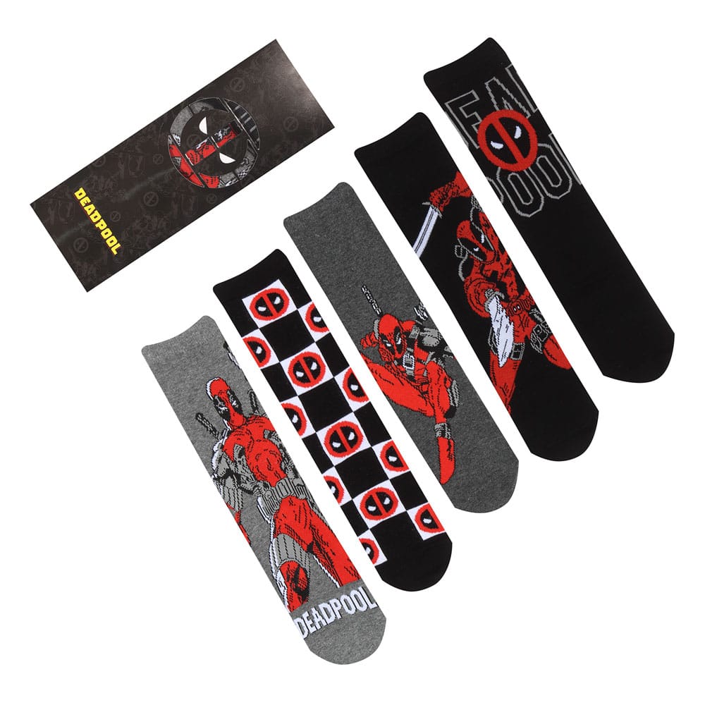 MADE TO ORDER Marvel Socks 5-Pack Deadpool L-XL
