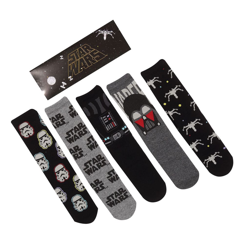 Star Wars Socken, 5er-Pack, Dunkle Seite (SM), auf Bestellung gefertigt