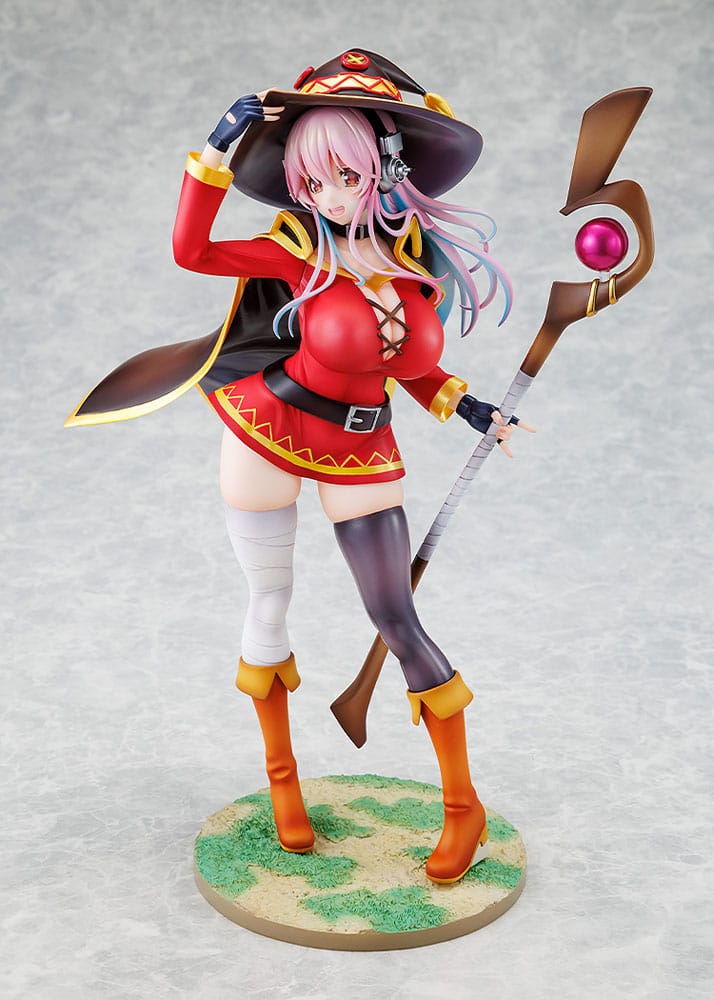 PREORDER+ 06/2026 (NOT CANCELLABLE) Super Sonico x Konosuba PVC Statue 1/7 Super Sonico Megumin collaboration Ver. 25 cm