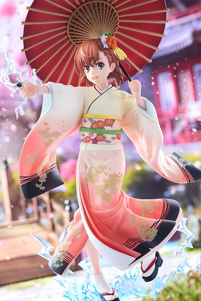 PREORDER+ 05/2026 A Certain Scientific Railgun T Statue 1/7 Mikoto Misaka Furisode Kimono Ver. 28 cm