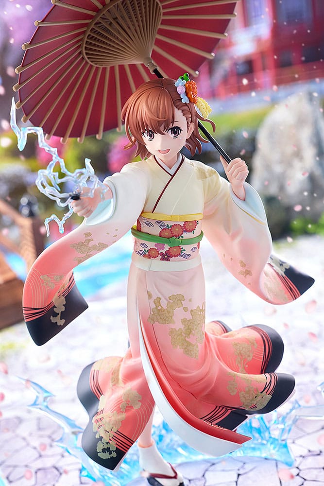 PREORDER+ 05/2026 A Certain Scientific Railgun T Statue 1/7 Mikoto Misaka Furisode Kimono Ver. 28 cm