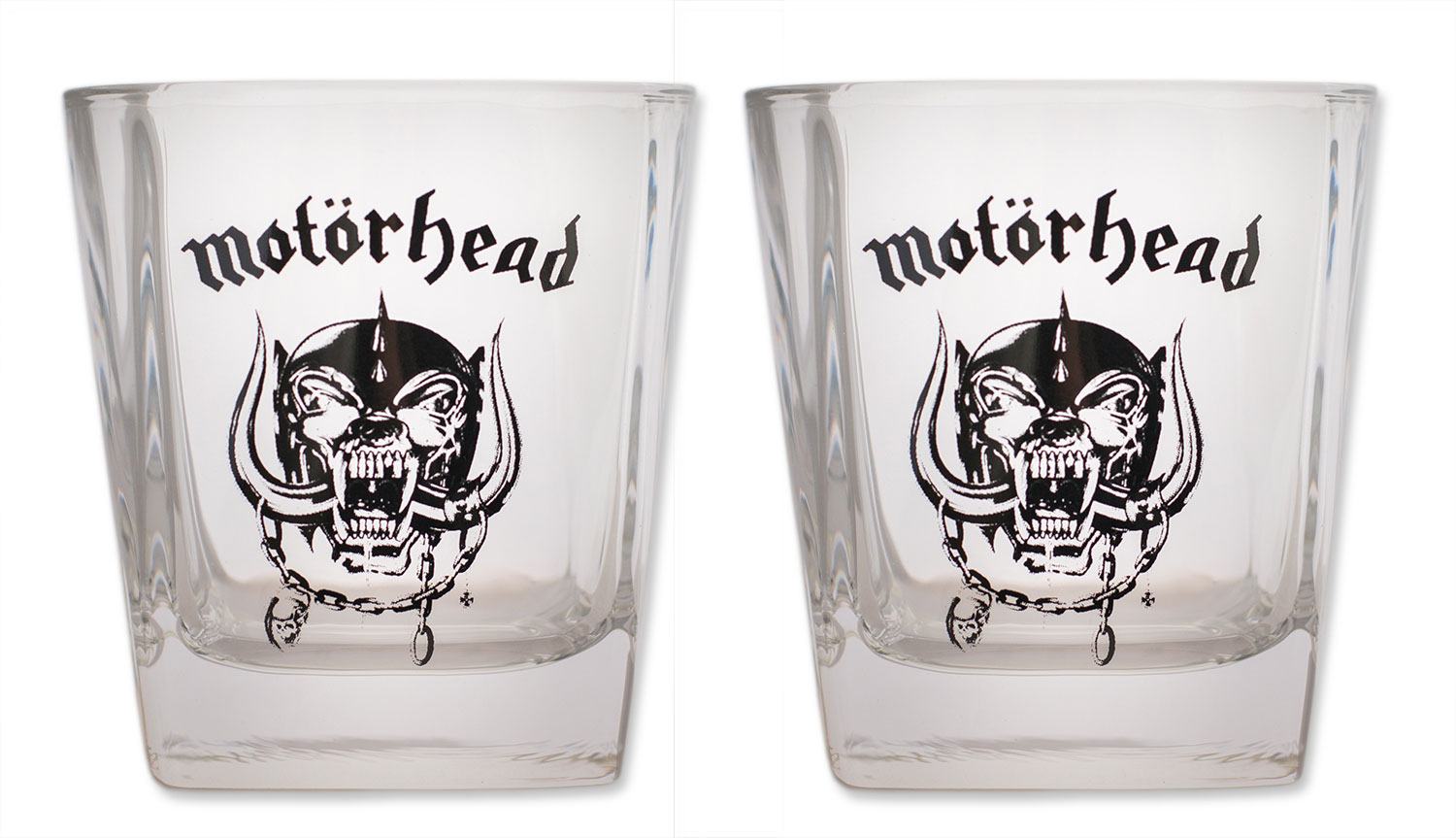 MADE TO ORDER Motorhead Whiskey Shot Glasses 2-Pack