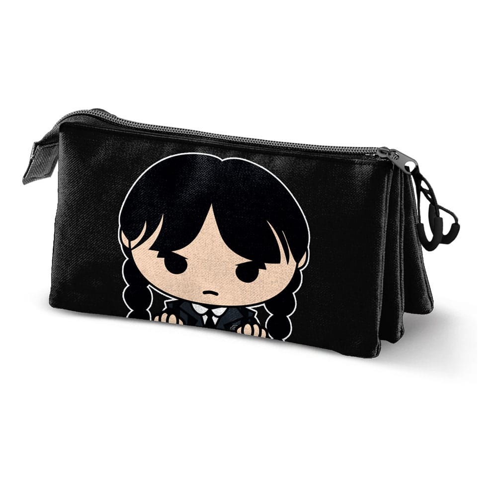 MADE TO ORDER Wednesday Triple Pencil Case Chibi Black *SPECIAL PRICE*