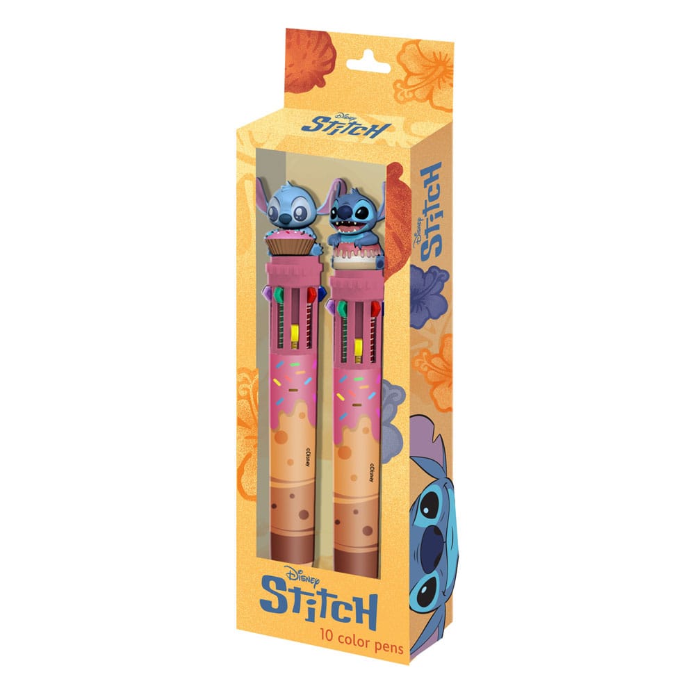 MADE TO ORDER Lilo &amp; Stitch Multicolored Ball Pens 2-Pack