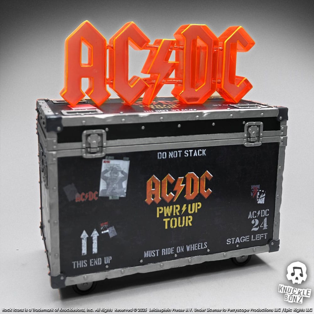 🧪 LAB | SU ORDINAZIONE AC/DC Rock Ikonz On Tour Statue PWR UP Tour Road Case