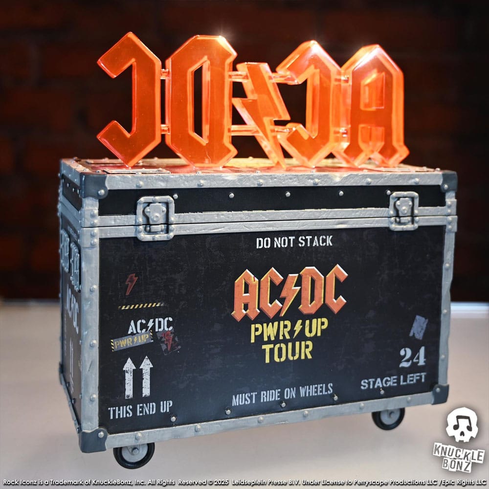 🧪 LAB | SU ORDINAZIONE AC/DC Rock Ikonz On Tour Statue PWR UP Tour Road Case
