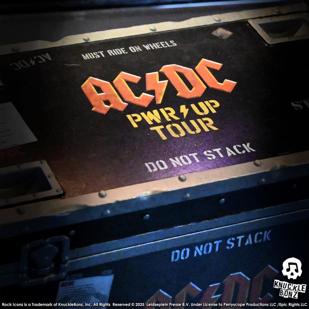 🧪 LAB | SU ORDINAZIONE AC/DC Rock Ikonz On Tour Statue PWR UP Tour Road Case