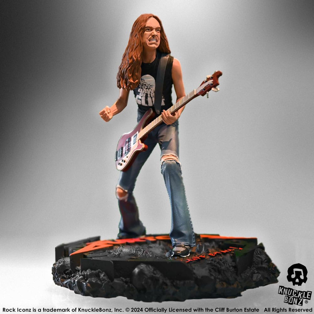 SU ORDINAZIONE Metallica Rock Iconz Statue Cliff Burton II 22 cm