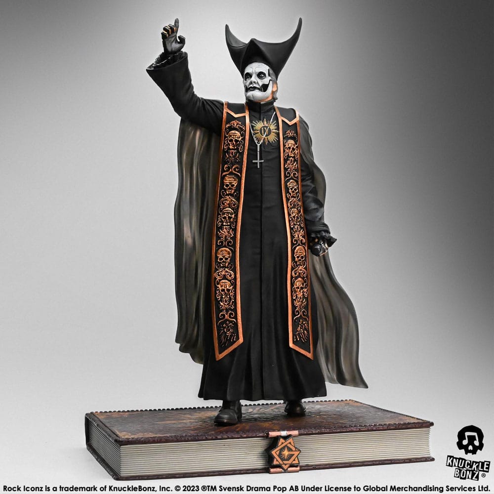 🧪 LAB | SU ORDINAZIONE Ghost Rock Iconz Statue 1/9 Papa Emeritus IV (Black Robes) 22 cm