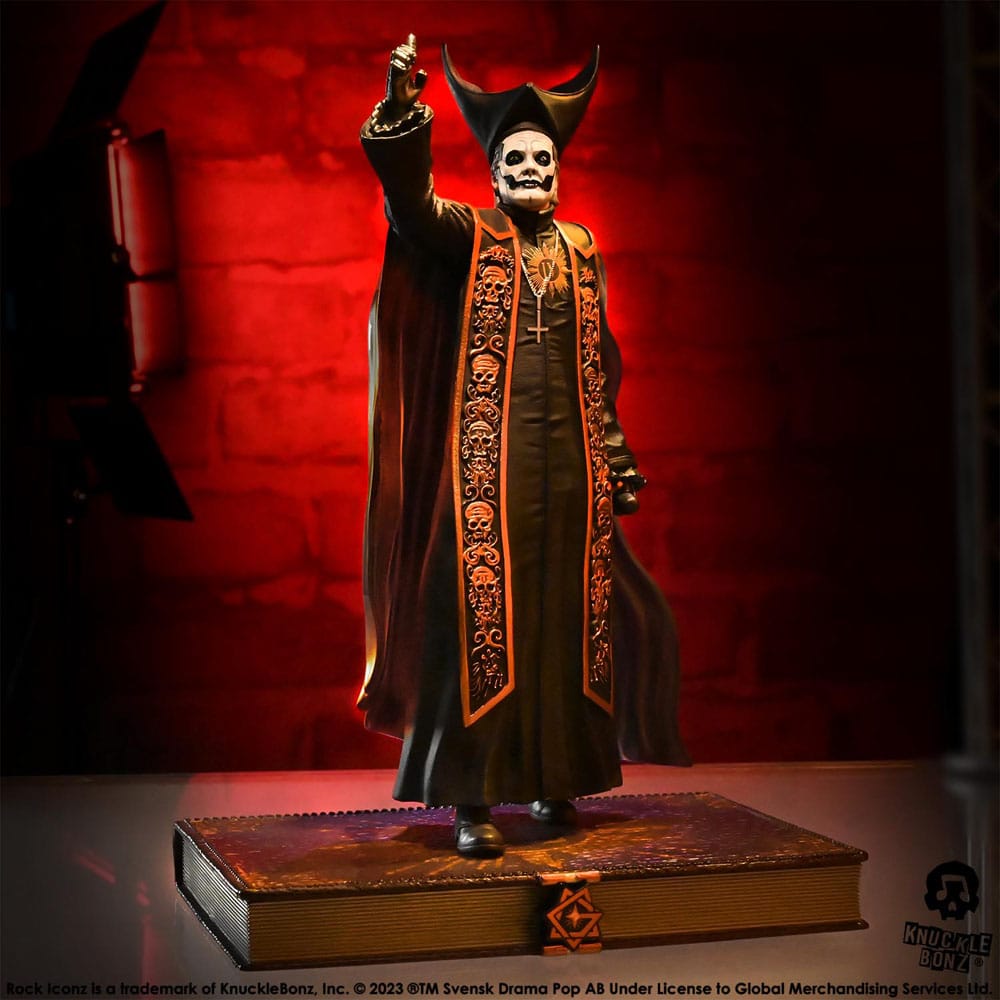 🧪 LAB | SU ORDINAZIONE Ghost Rock Iconz Statue 1/9 Papa Emeritus IV (Black Robes) 22 cm