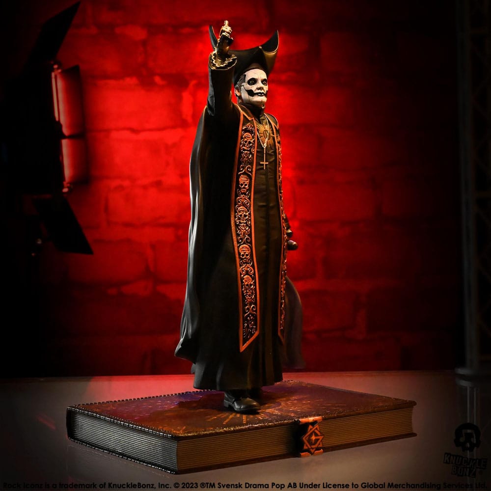 🧪 LAB | SU ORDINAZIONE Ghost Rock Iconz Statue 1/9 Papa Emeritus IV (Black Robes) 22 cm