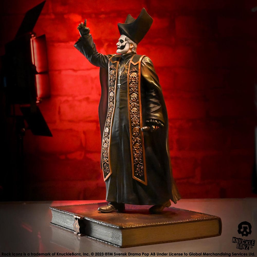 🧪 LAB | SU ORDINAZIONE Ghost Rock Iconz Statue 1/9 Papa Emeritus IV (Black Robes) 22 cm