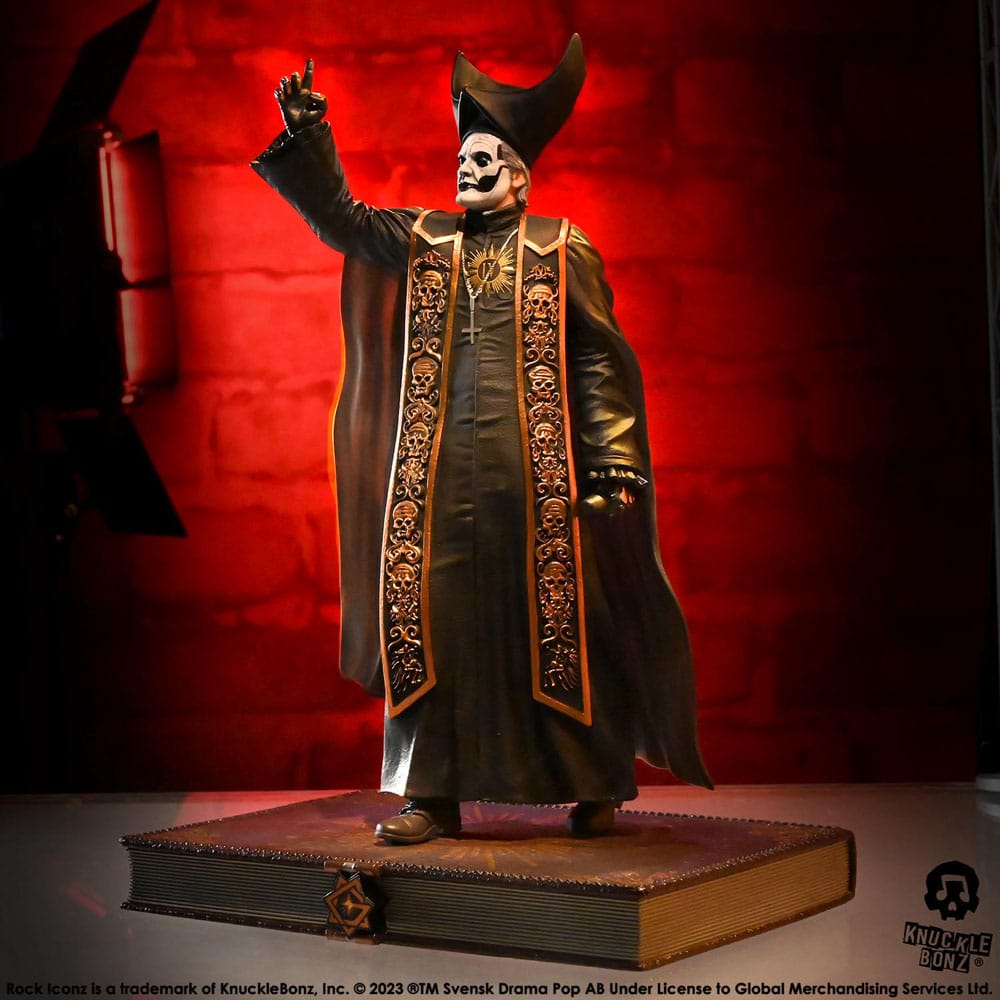 🧪 LAB | SU ORDINAZIONE Ghost Rock Iconz Statue 1/9 Papa Emeritus IV (Black Robes) 22 cm
