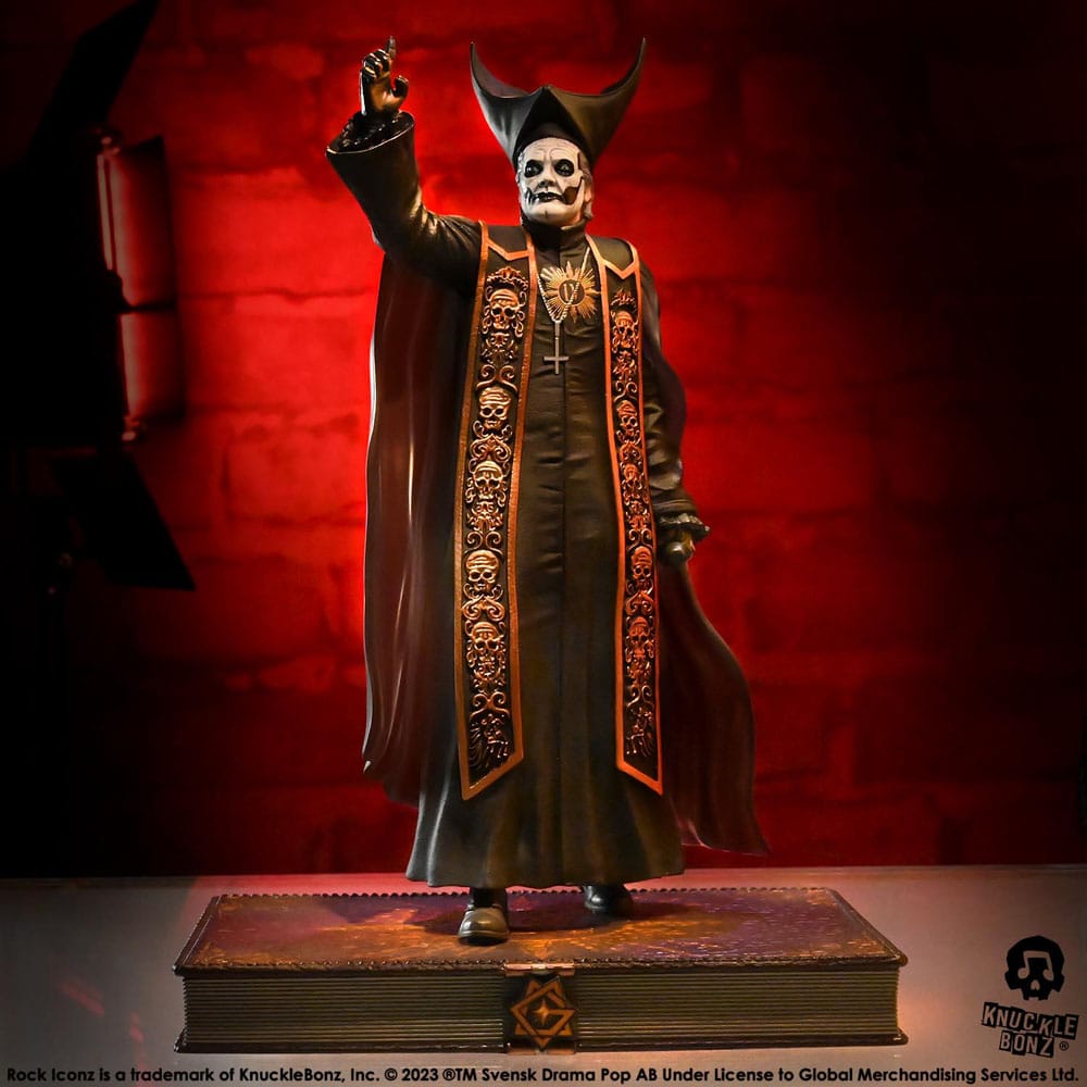 🧪 LAB | SU ORDINAZIONE Ghost Rock Iconz Statue 1/9 Papa Emeritus IV (Black Robes) 22 cm