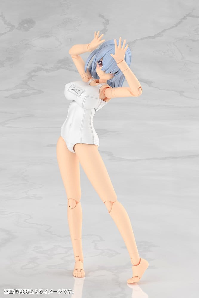 PREORDINE+ 06/2027 Frame Arms Girl Plastic Model Kit Mizuki School Swimsuits White Ver. 16 cm