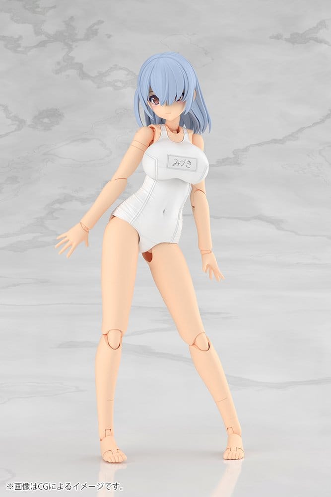 PREORDINE+ 06/2027 Frame Arms Girl Plastic Model Kit Mizuki School Swimsuits White Ver. 16 cm