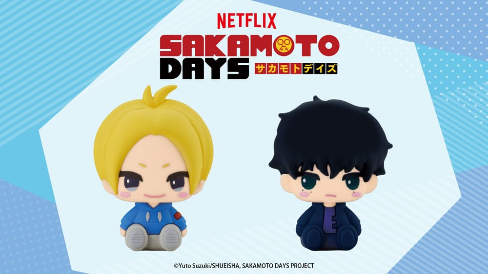 PREORDINE+ 08/2026 Sakamoto Days Pote Raba Rubber Mascot PVC Mini Figure Asakura Shin & Seba Natsuki 8 cm