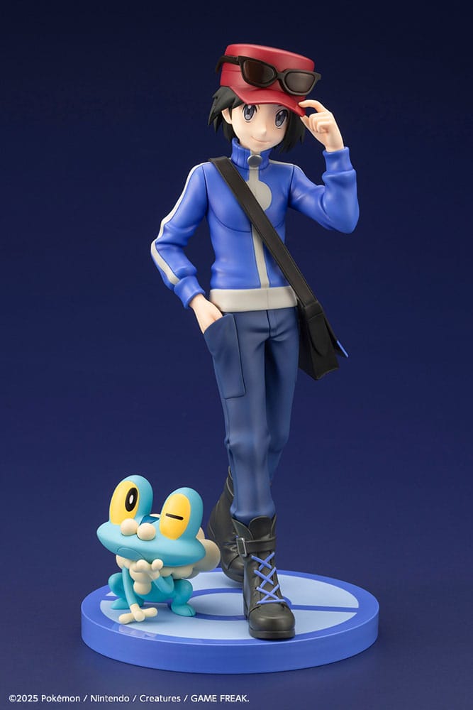SU ORDINAZIONE Pokémon ARTFXJ Statue 1/8 Calem & Froakie 20 cm