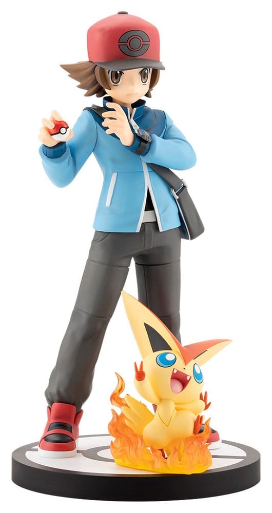 PREORDINE+ 06/2027 Pokémon ARTFX J PVC Figure 1/8 Hilbert with Victini 20 cm