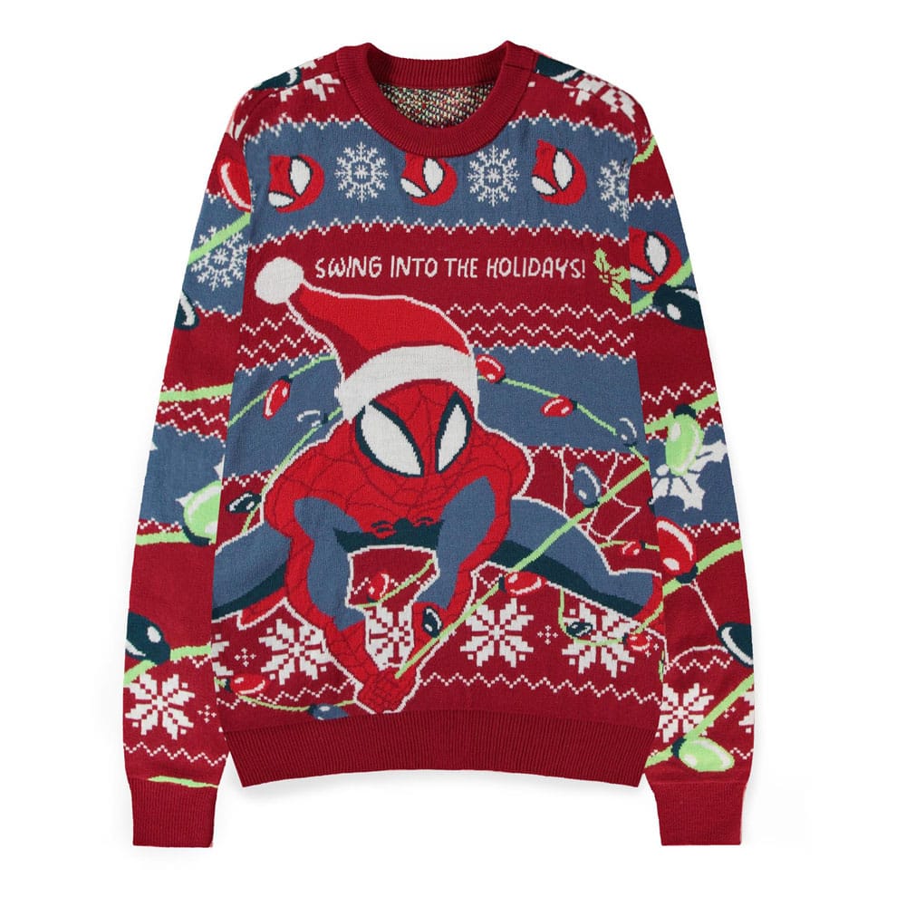 MADE TO ORDER Spider-Man Sweater Swing into the Holidays (Christmas Jumper) Size XL