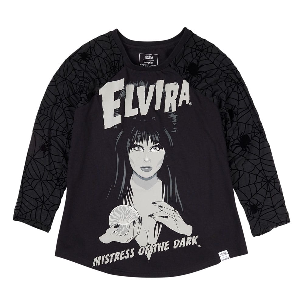 MADE TO ORDER Elivira by Loungefly Tee T-Shirt Unisex Shirred Raglan Size S