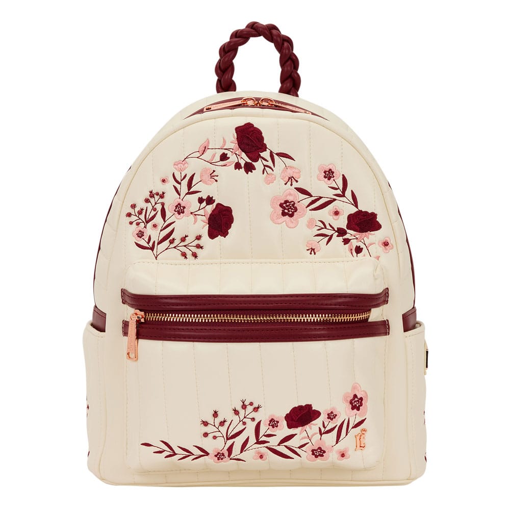 SU ORDINAZIONE Loungefly Midi Backpack Cream & Red Floral