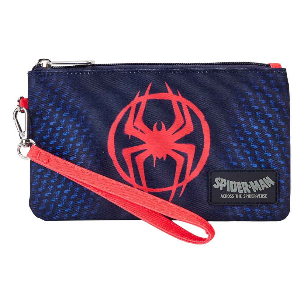 SU ORDINAZIONE Marvel by Loungefly Wallet Spider-Verse Miles Morales AOP Wristlet *PREZZO SPECIALE*