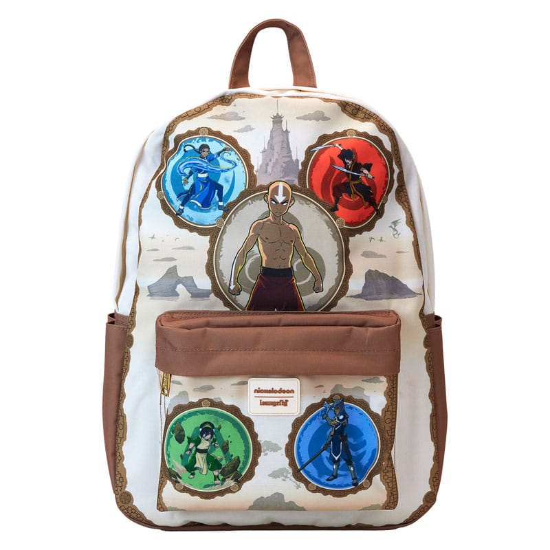 SU ORDINAZIONE Nickelodeon by Loungefly Full-Size Nylon Backpack Avatar: The Last Airbender Bending Arts *PREZZO SPECIALE*
