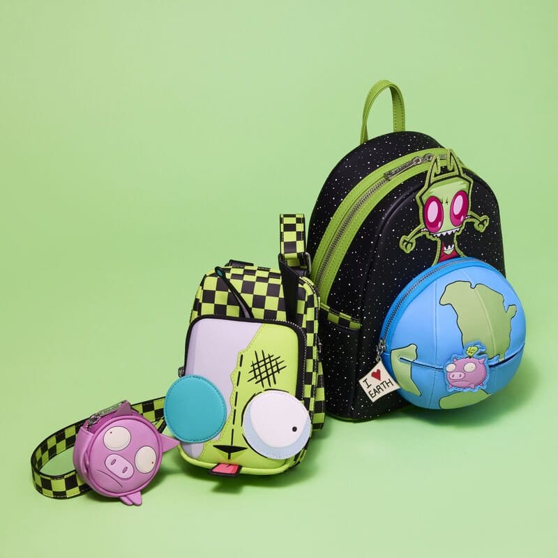 🧪 LAB | SU ORDINAZIONE Nickelodeon by Loungefly Mini Backpack Invader Zim Glow