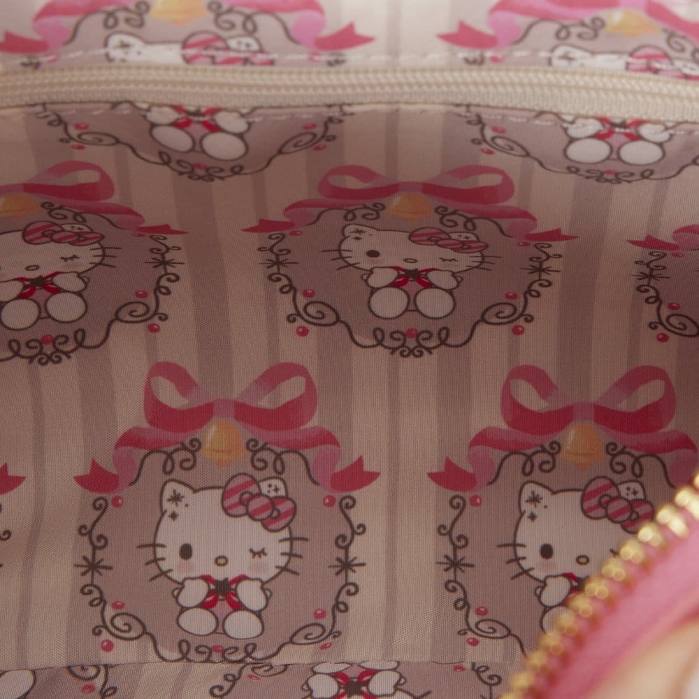🧪 LAB | PREORDINE+ 01/2027 Sanrio by Loungefly Crossbody with Beaded Handle & Bag Charm Hello Kitty Quilted