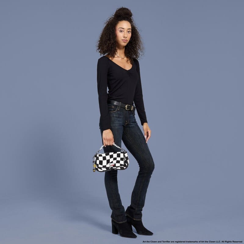 🧪 LAB | SU ORDINAZIONE Terrifier by Loungefly Crossbody Bag Art the Clown Checkered