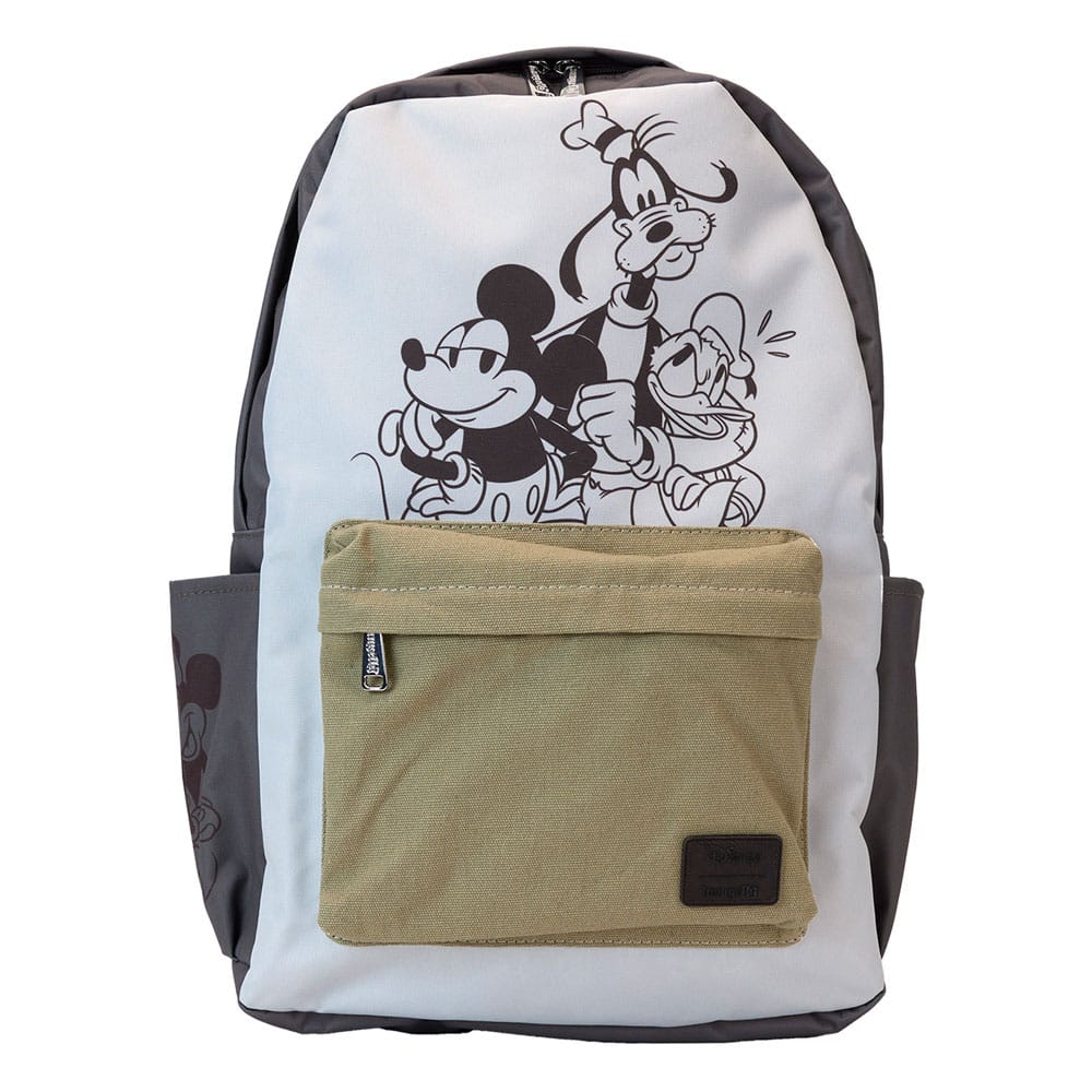 AUF BESTELLUNG HERGESTELLT von Loungefly, Nylon-Rucksack in voller Größe, Mickey and Friends Canvas *SONDERPREIS*
