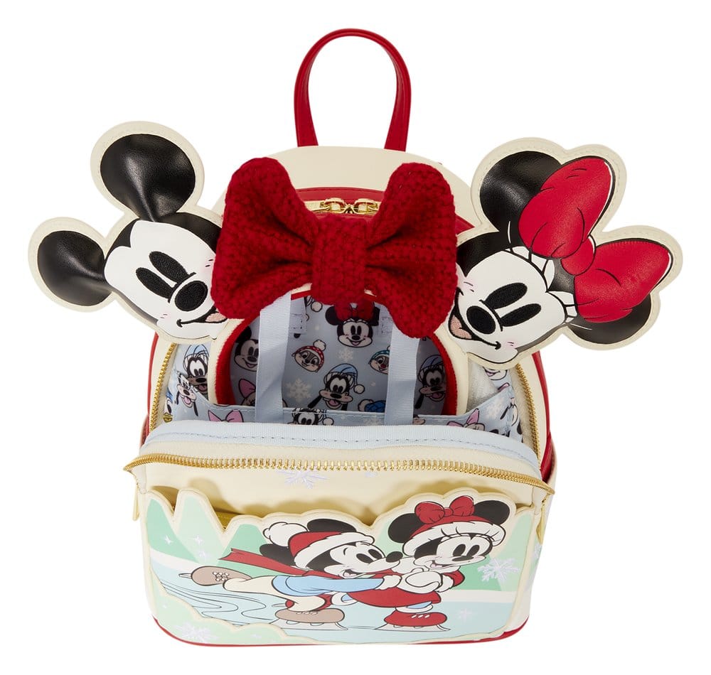 🧪 LAB | PREORDINE+ 01/2027 Mickey & Friends by Loungefly Mini Backpack with Headband Holder Ice Skating