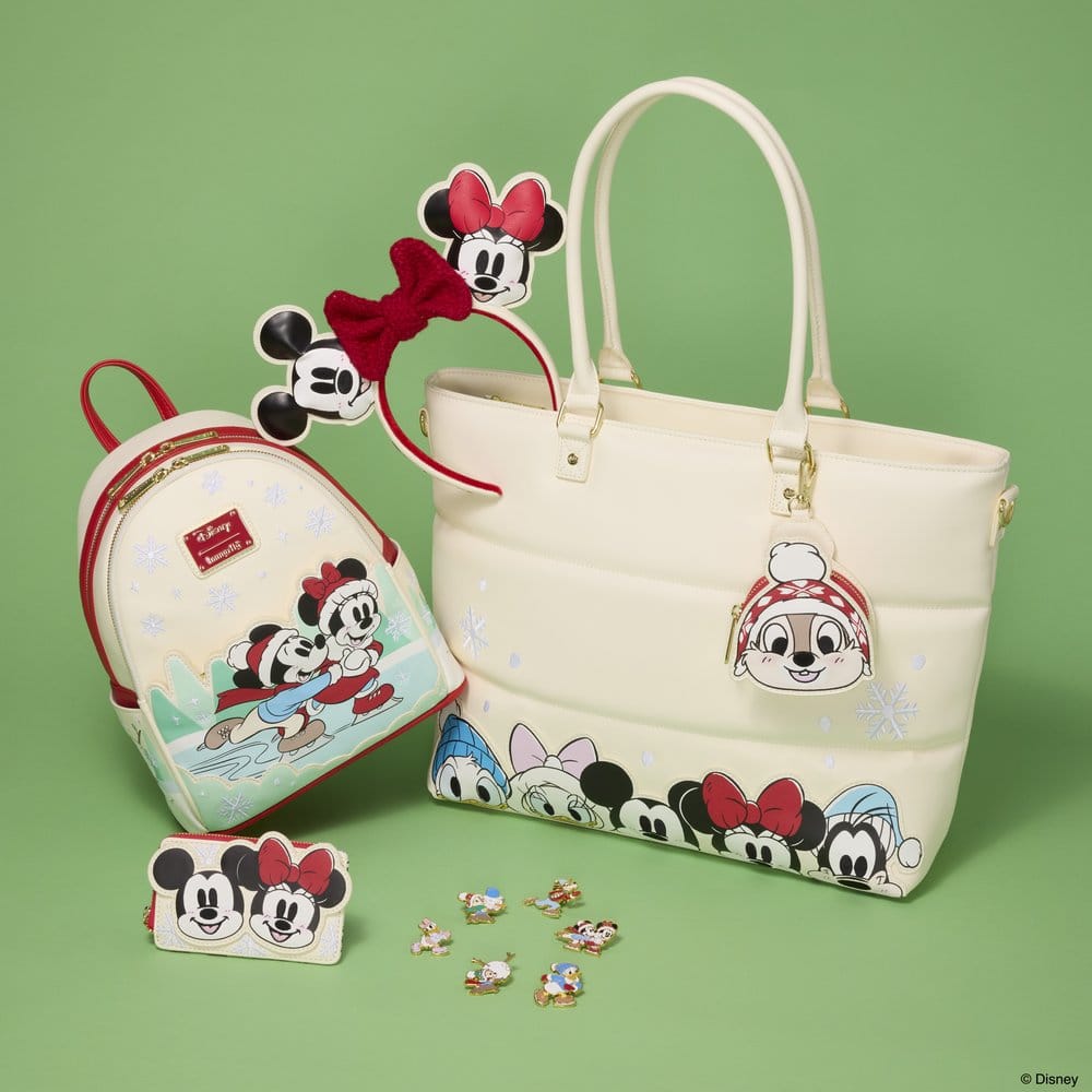 🧪 LAB | PREORDINE+ 01/2027 Mickey & Friends by Loungefly Mini Backpack with Headband Holder Ice Skating