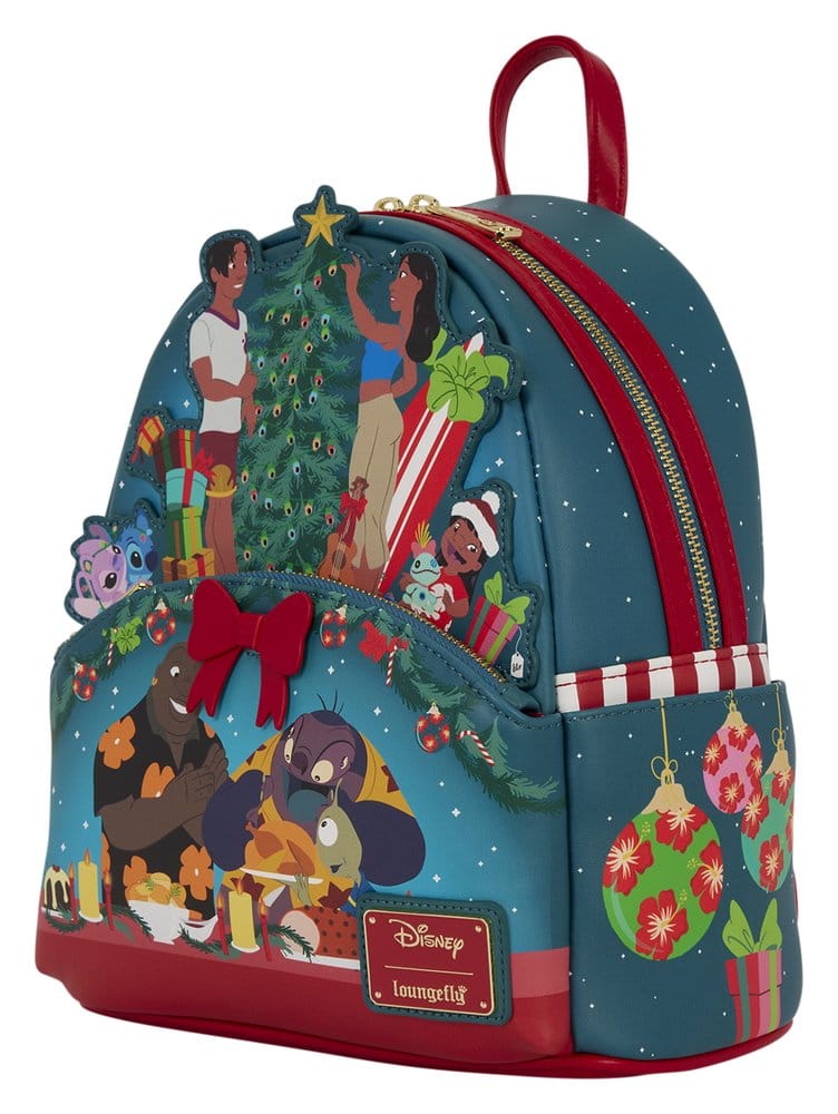 🧪 LAB | PREORDINE+ 01/2027 Lilo & Stitch by Loungefly Mini Backpack Holiday Celebration