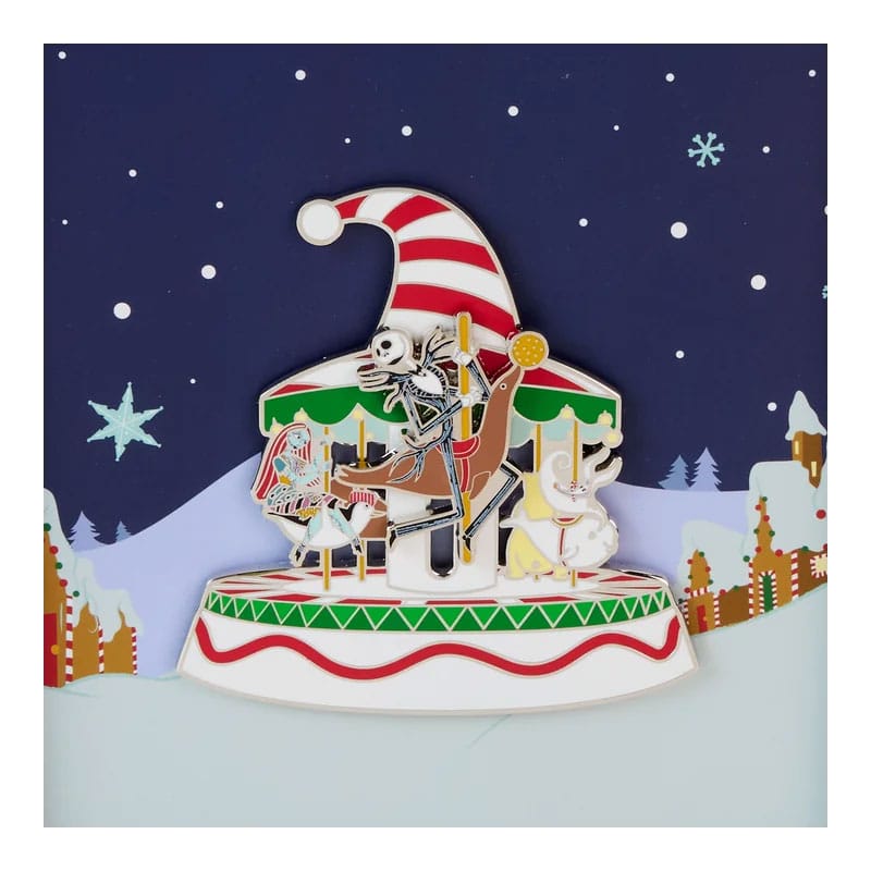 MADE TO ORDER Nightmare Before Christmas by Loungefly Enamel 3" Pins Christmas Town Carousel 3" Limited Edition 8 cm