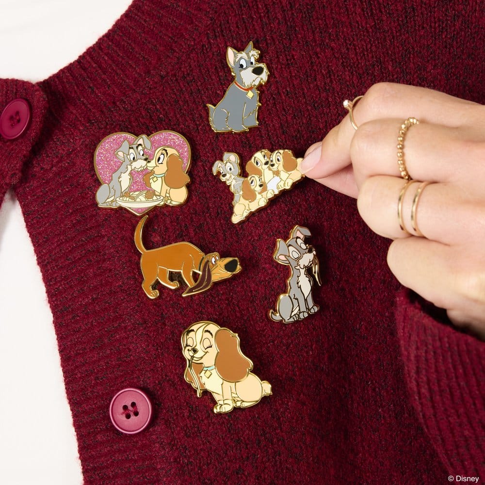 🧪 LAB | PREORDINE+ 11/2026 Disney by Loungefly Enamel Pins Lady and the Tramp Blind Display (12)