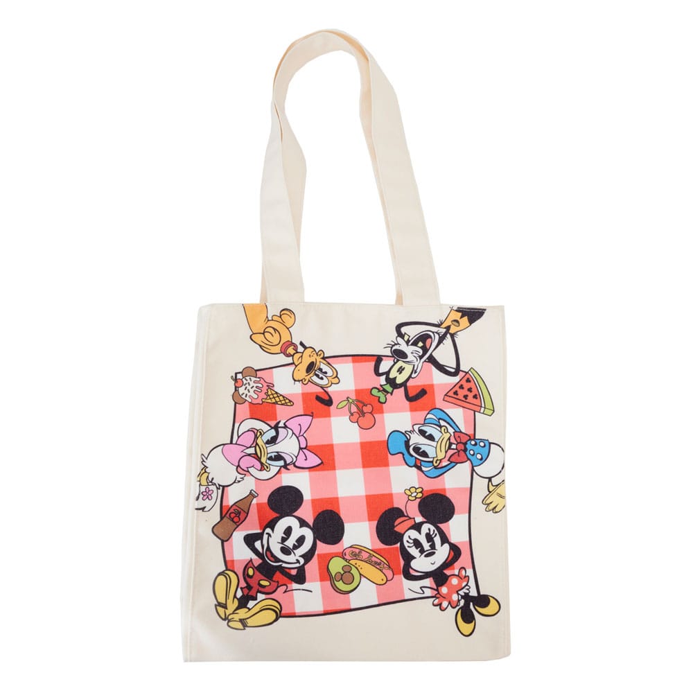 Disney by Loungefly Canvas Tote Bag Mickey and Friends Picnic *SPECIAL PRICE*