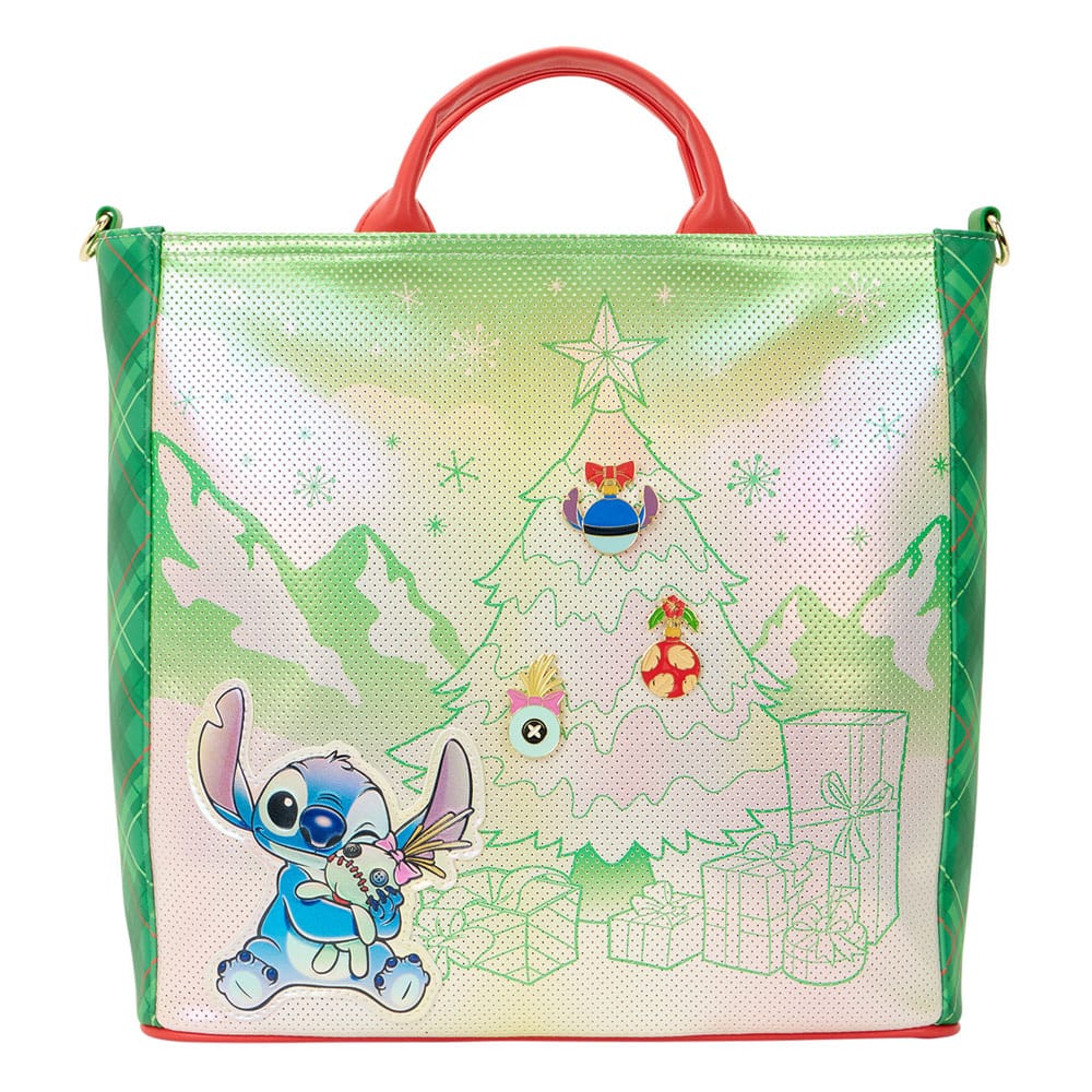 SU ORDINAZIONE Disney by Loungefly Canvas Tote Lilo&Stitch Holiday