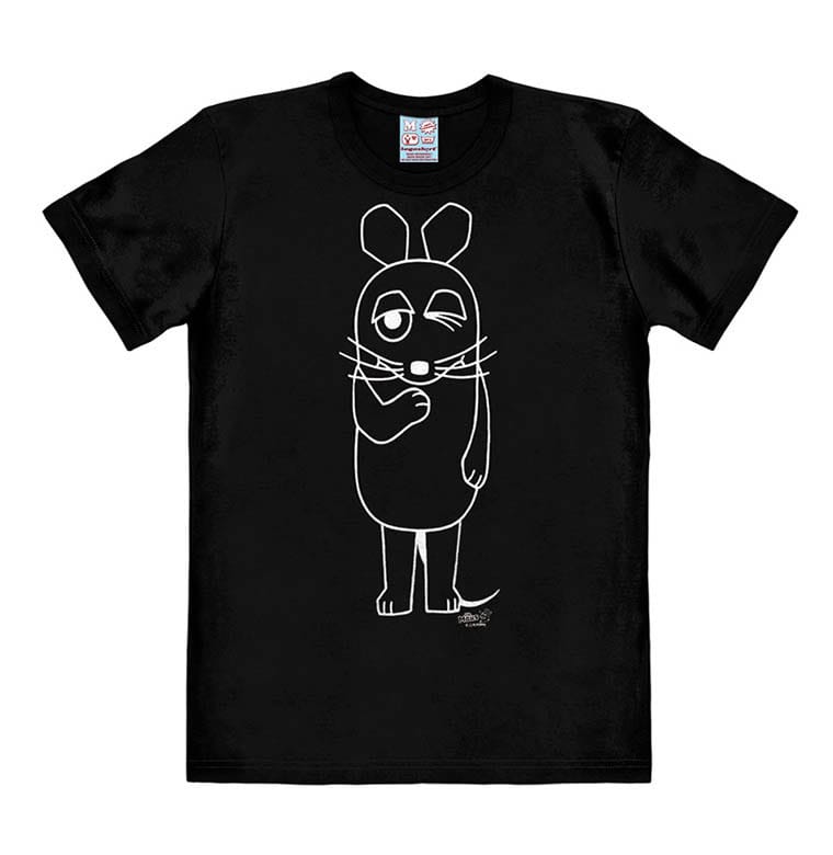 SU ORDINAZIONE Die Sendung mit der Maus (The Show with the Mouse) Easy Fit T-Shirt Outline   Size XL
