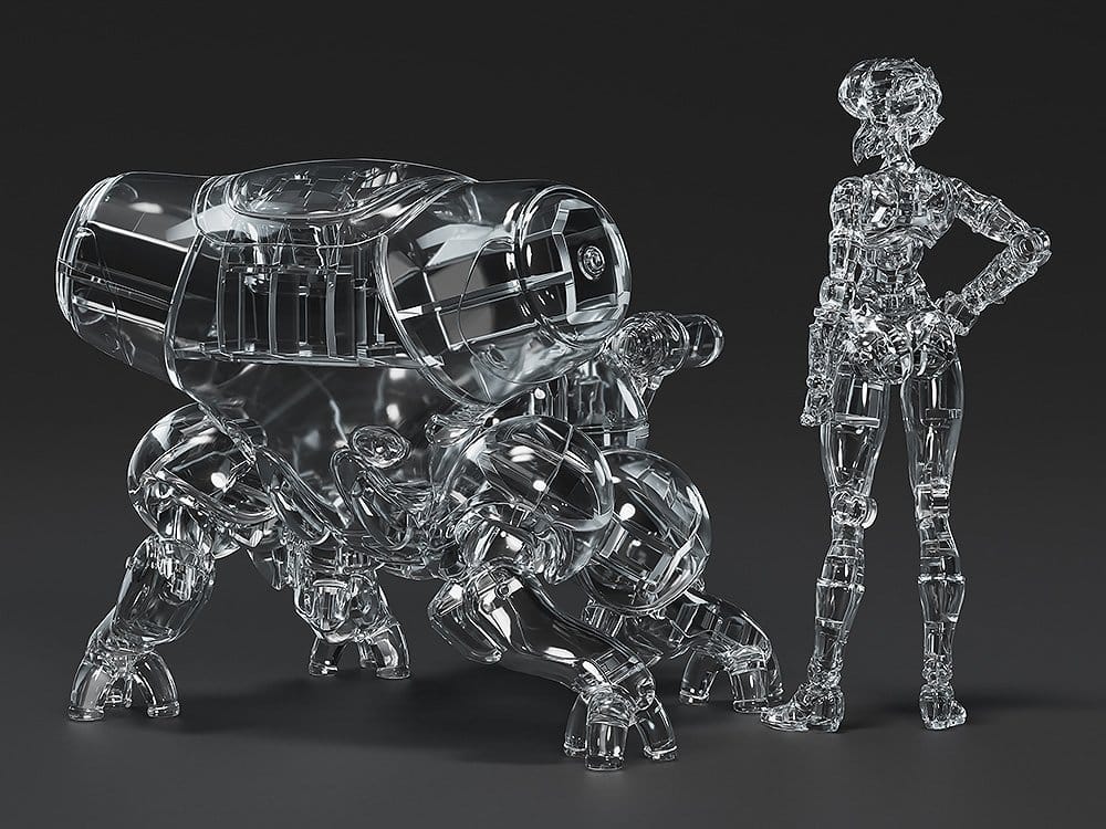 PREORDINE+ 01/2027 Ghost in the Shell PLAMAX minimum factory Plastic Model Kit Motoko Kusanagi with Fuchikoma: Thermoptic Camouflage Ver. 8 cm