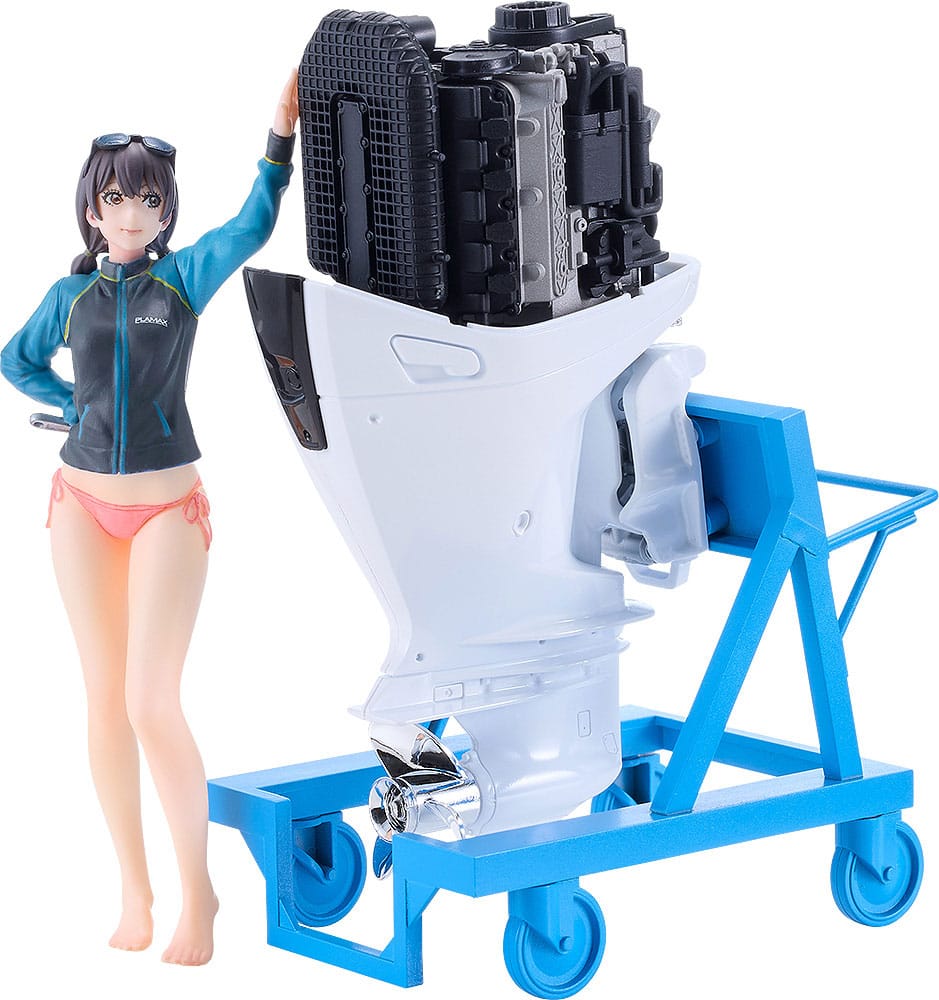 PREORDER+ CLOSED 12/2025 Original Character PLAMAX Plastic Model Kit MF-97 minimum factory Minori with Honda BF350 Grand Prix White 10 cm