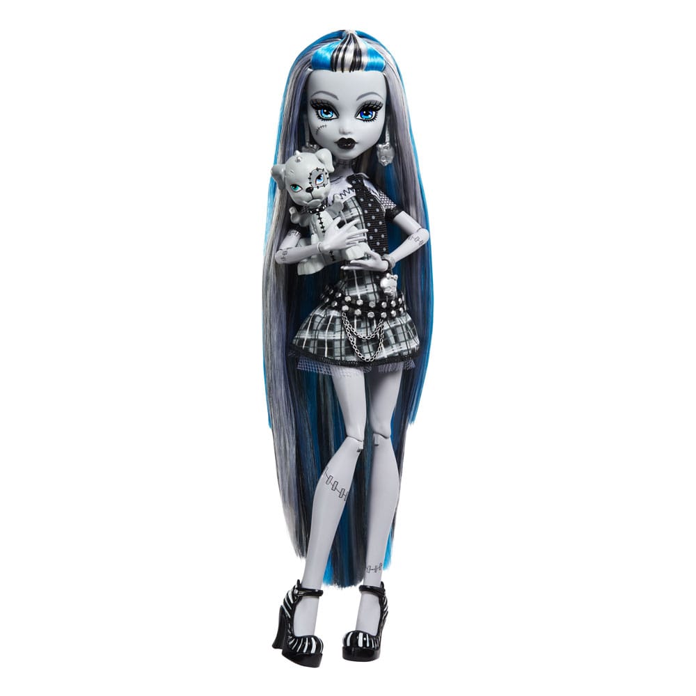 SU ORDINAZIONE Monster High Reel Drama Doll Frankie Stein in Black And White