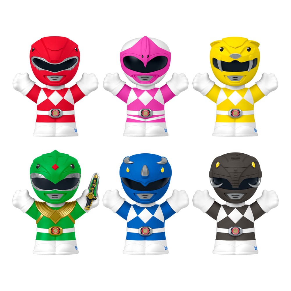 AUF BESTELLUNG Mighty Morphin Power Rangers Fisher-Price Little People Sammler-Minifiguren 6er-Pack 7 cm