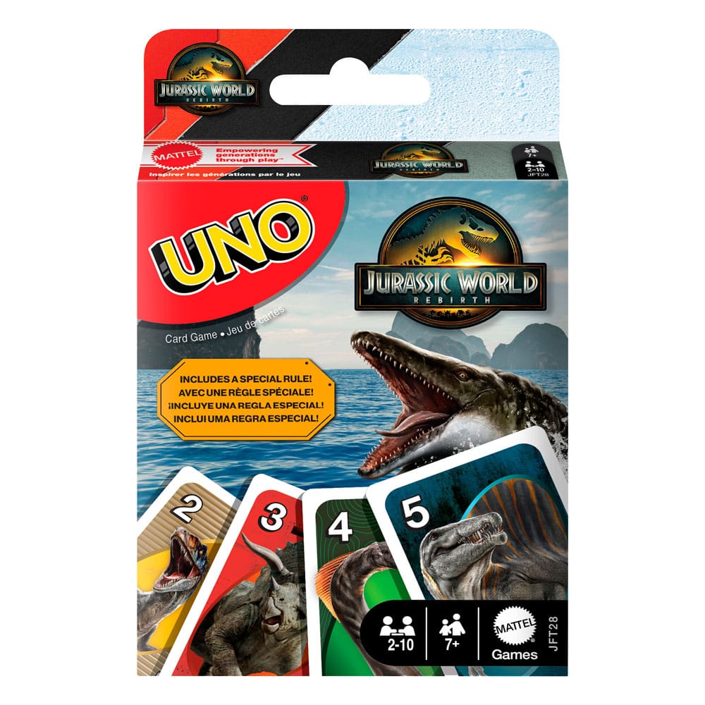 SU ORDINAZIONE Jurassic World Rebirth UNO Card Game ESAURITO