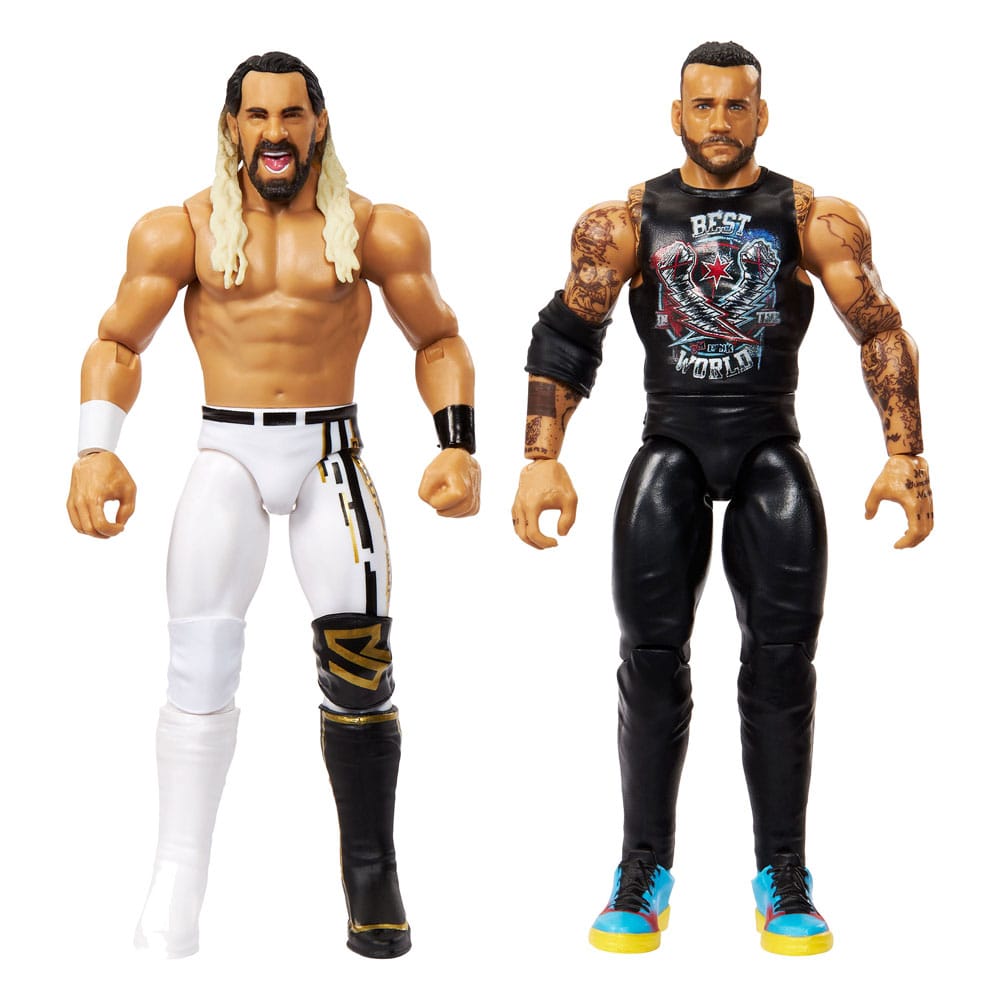 SU ORDINAZIONE WWE Main Event Showdown Action Figures CM Punk vs Seth "Freakin" Rollins 2-Pack 15 cm