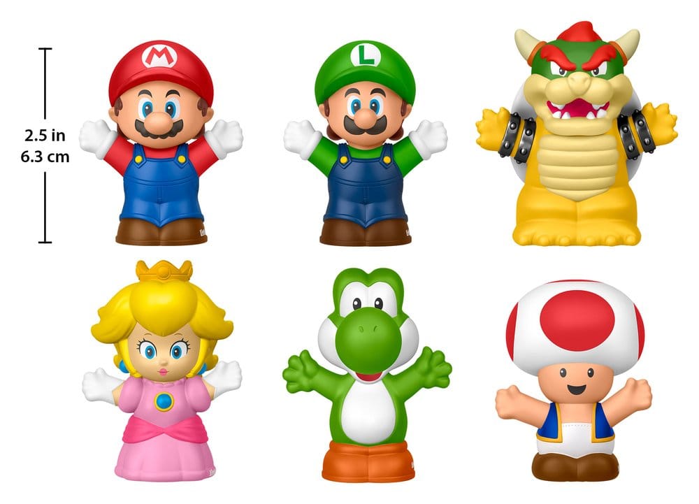 🧪 LAB | SU ORDINAZIONE My Mario Little People Collector Mini Figure 6-Pack 7 cm