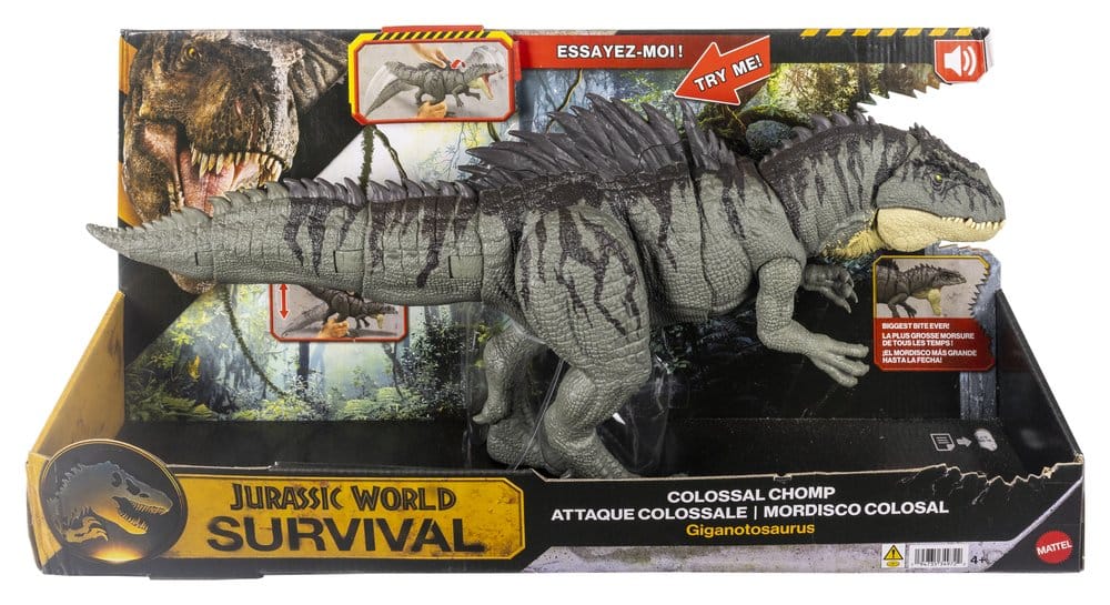 🧪 LAB | SU ORDINAZIONE Jurassic World: Survival Action Figure Colossal Chomp Giganotosaurus 71 cm